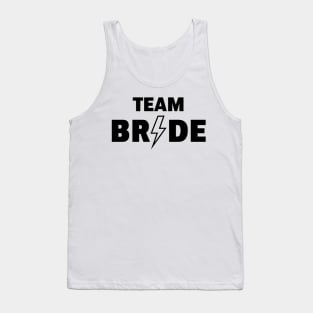 Team Bride Rocks (Hen Night / Bachelorette Party / Outline / Black) Tank Top